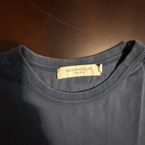 MAISON KITSUNE Navy Short Sleeve Tee